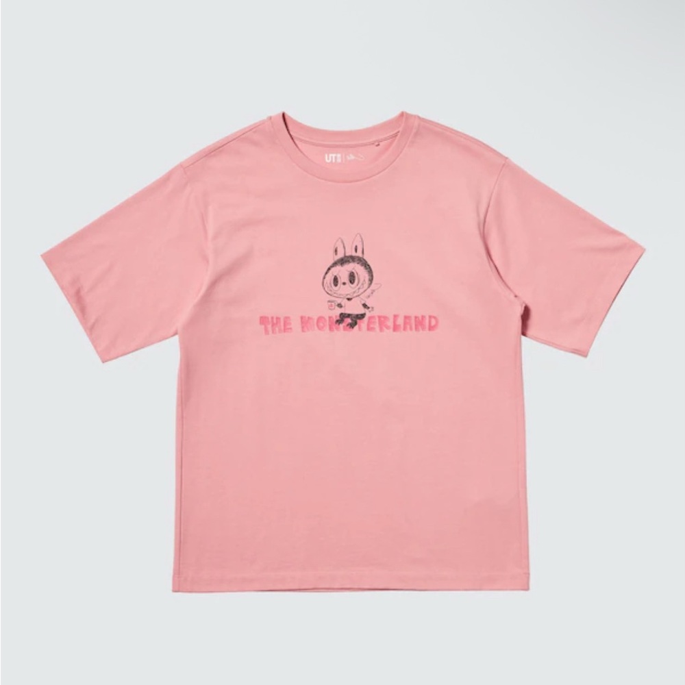 Uniqlo Labubu LIMITED Graphic Pink T-Shirt- not yet released here - Picture 1 of 3